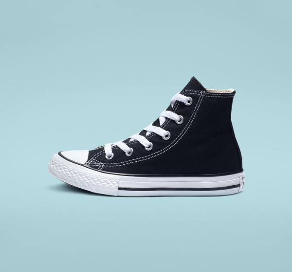 Kids' Converse Chuck Taylor All Star Classic High Tops Shoes Black | CV-265TDY