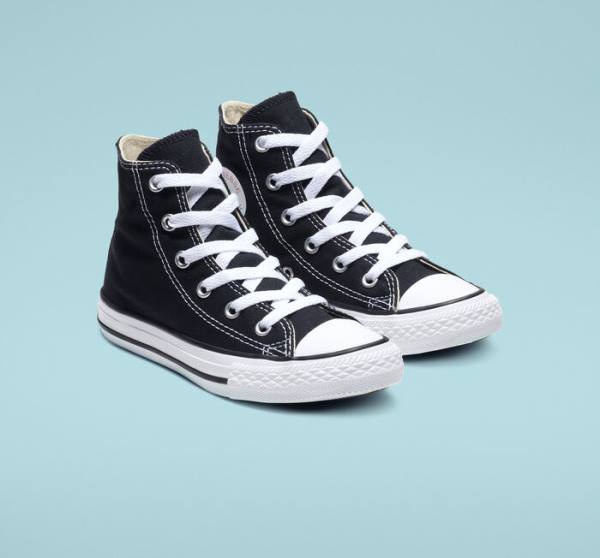 Kids' Converse Chuck Taylor All Star Classic High Tops Shoes Black | CV-265TDY