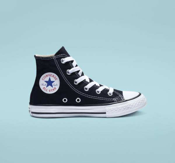 Kids\' Converse Chuck Taylor All Star Classic High Tops Shoes Black | CV-265TDY