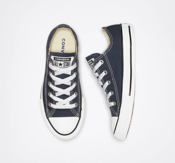 Kids' Converse Chuck Taylor All Star Classic Low Tops Shoes Navy | CV-609UOJ