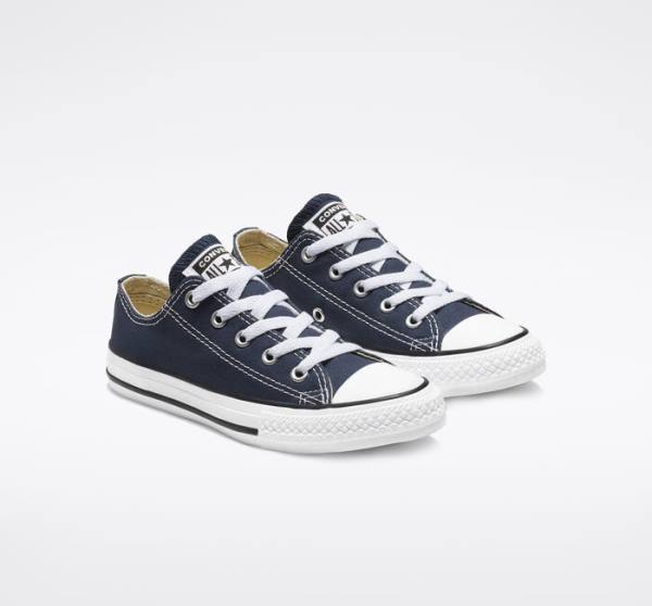 Kids' Converse Chuck Taylor All Star Classic Low Tops Shoes Navy | CV-609UOJ