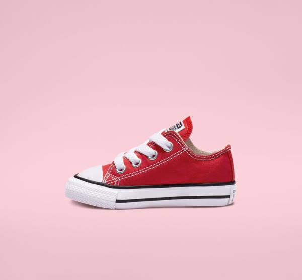 Kids' Converse Chuck Taylor All Star Classic Low Tops Shoes Red | CV-865CED