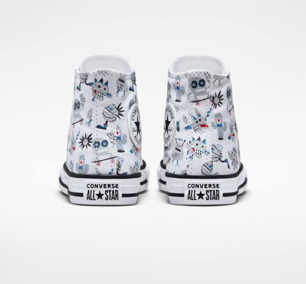 Kids' Converse Chuck Taylor All Star Creatures High Tops Shoes White / Grey / Blue | CV-123UFE