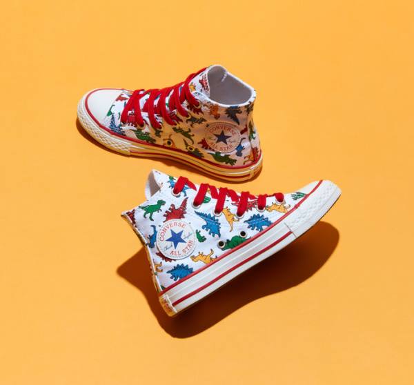 Kids' Converse Chuck Taylor All Star Dinoverse High Tops Shoes White / Red / Blue | CV-306UNJ