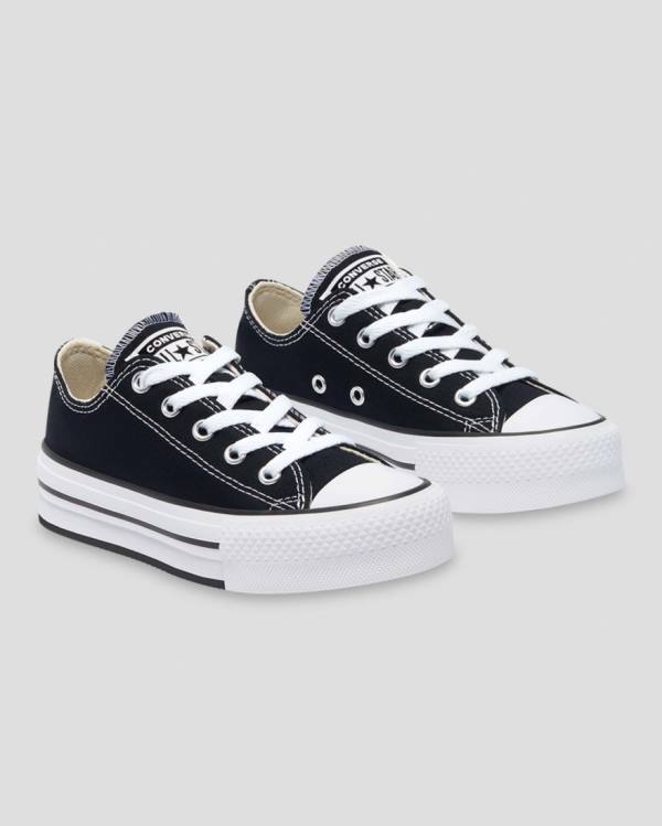 Kids' Converse Chuck Taylor All Star EVA Platform Low Tops Shoes Black | CV-510NYO