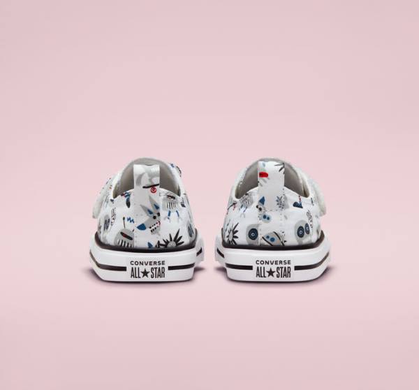 Kids' Converse Chuck Taylor All Star Easy-On Creatures Low Tops Shoes White / Grey / Blue | CV-056YKF