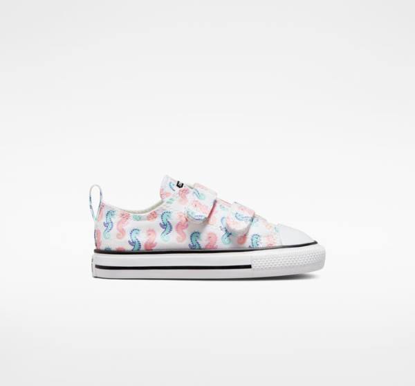 Kids\' Converse Chuck Taylor All Star Easy-On Seahorses Low Tops Shoes White / Pink / Light | CV-526WAY