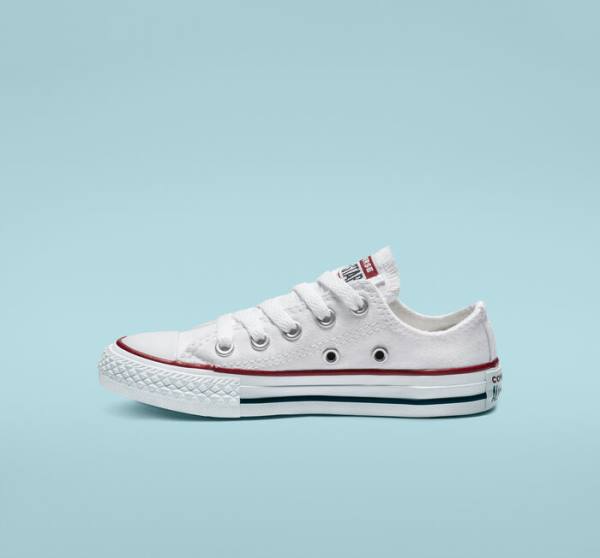 Kids' Converse Chuck Taylor All Star Optical White Low Tops Shoes White | CV-456NPK