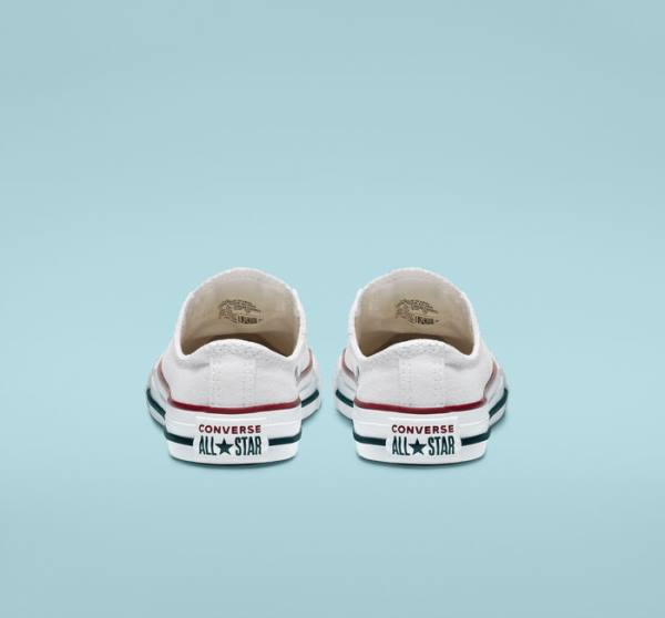 Kids' Converse Chuck Taylor All Star Optical White Low Tops Shoes White | CV-456NPK