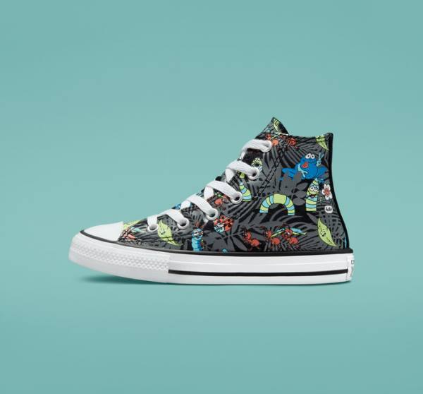 Kids' Converse Chuck Taylor All Star Plants High Tops Shoes Black / Light Green / White | CV-482NKZ