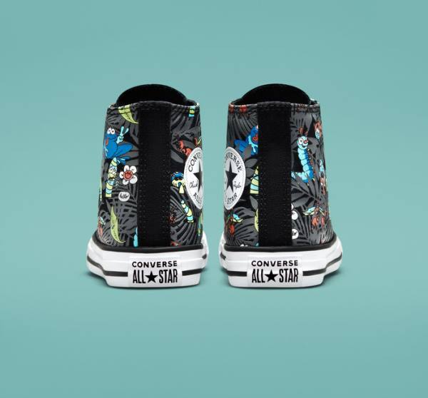 Kids' Converse Chuck Taylor All Star Plants High Tops Shoes Black / Light Green / White | CV-482NKZ