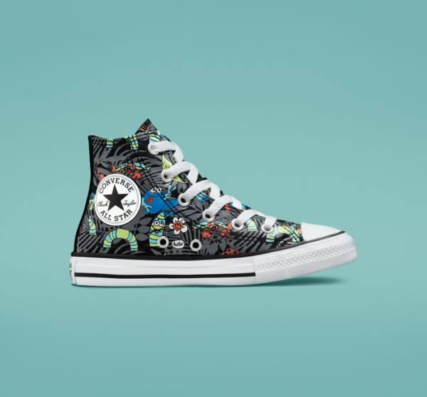 Kids\' Converse Chuck Taylor All Star Plants High Tops Shoes Black / Light Green / White | CV-482NKZ