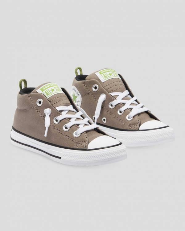 Kids' Converse Chuck Taylor All Star Street High Tops Shoes Brown | CV-057ZGJ