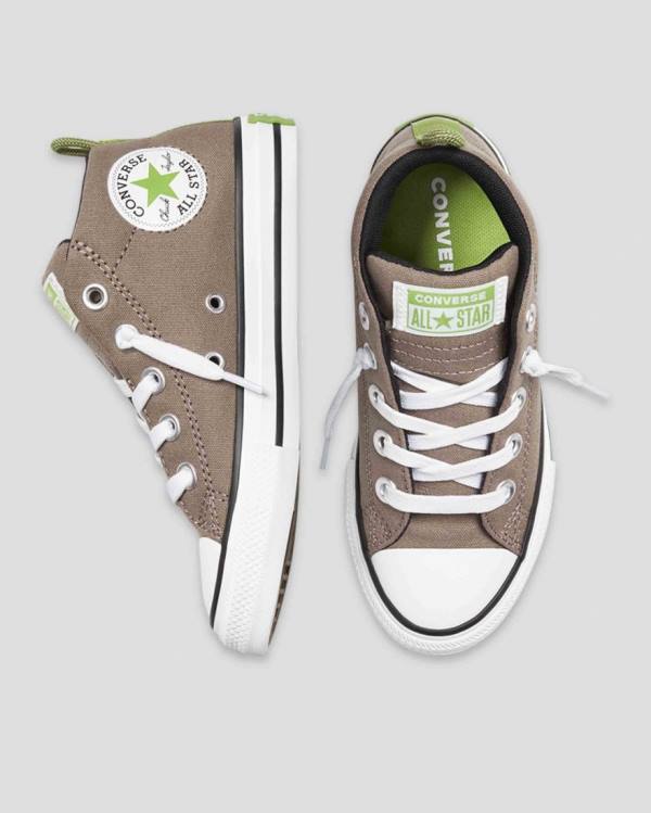 Kids' Converse Chuck Taylor All Star Street High Tops Shoes Brown | CV-057ZGJ