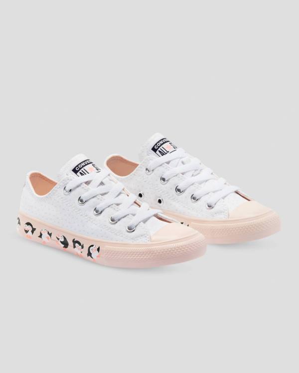 Kids' Converse Chuck Taylor All Star Tundra Print Low Tops Shoes White | CV-187IGB