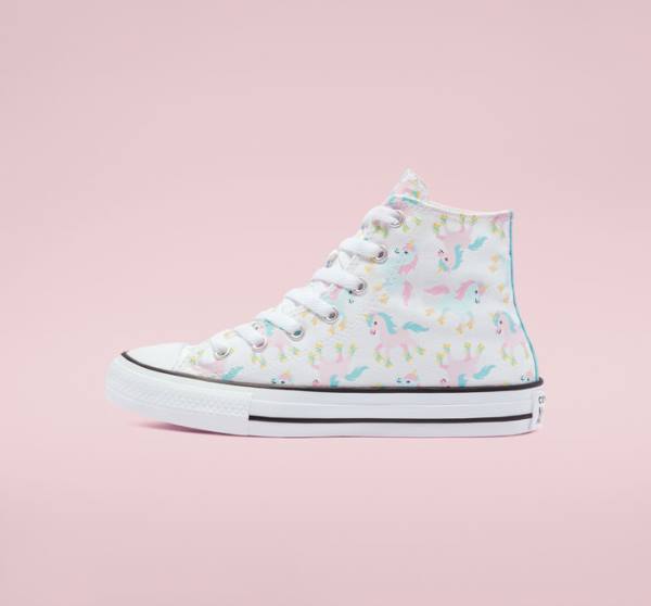 Kids' Converse Chuck Taylor All Star Unicons High Tops Shoes White / Multicolor / White | CV-697PAX