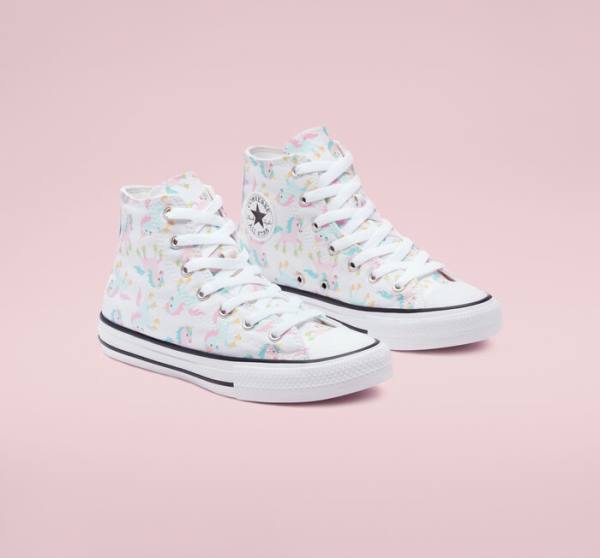 Kids' Converse Chuck Taylor All Star Unicons High Tops Shoes White / Multicolor / White | CV-697PAX