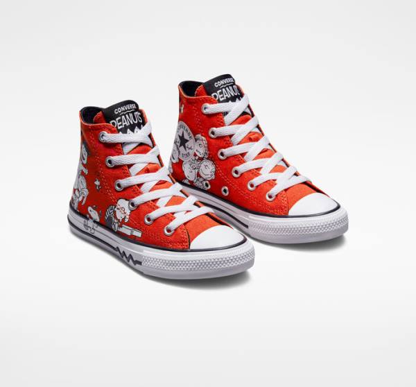 Kids' Converse Peanuts Chuck Taylor All Star High Tops Shoes Red / Black / White | CV-682SIU