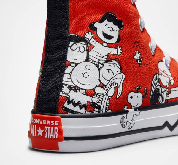 Kids' Converse Peanuts Chuck Taylor All Star High Tops Shoes Red / Black / White | CV-682SIU