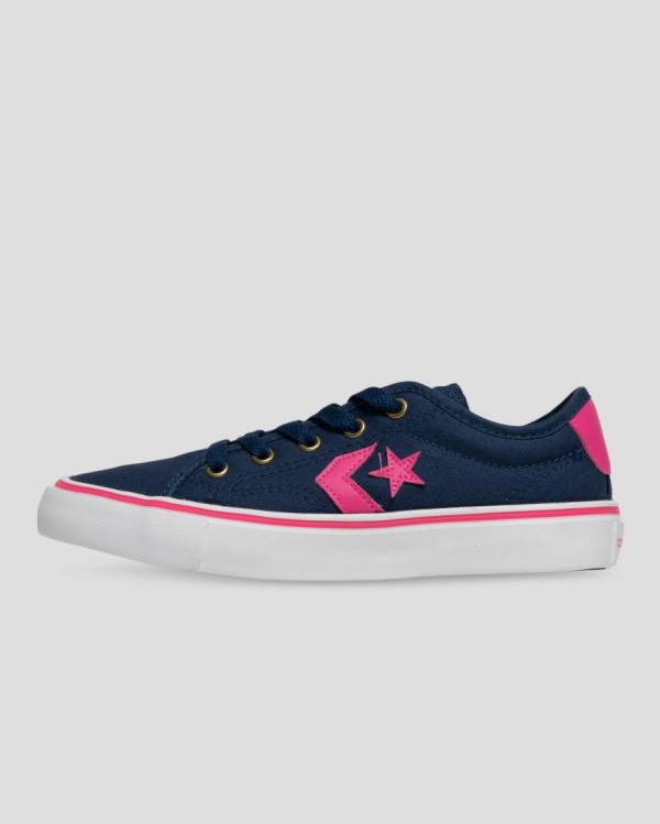 Kids' Converse Star Replay Low Tops Shoes Blue Pink | CV-643XPS