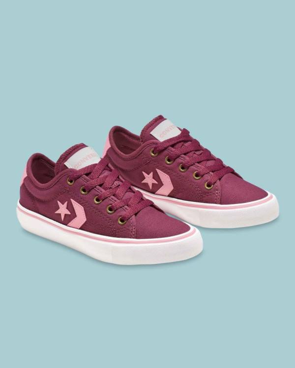 Kids' Converse Star Replay Low Tops Shoes Burgundy | CV-695VUO