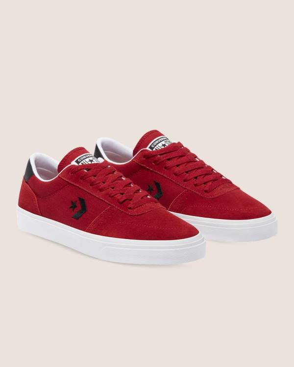 Men's Converse Boulevard Suede Low Tops Shoes Red | CV-345PFU