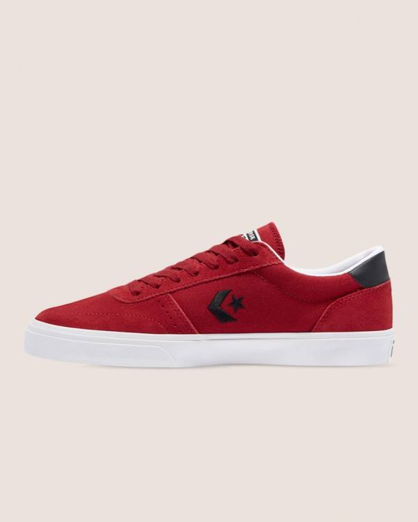 Men's Converse Boulevard Suede Low Tops Shoes Red | CV-345PFU