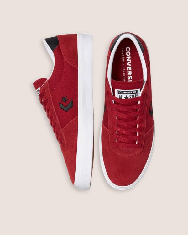 Men's Converse Boulevard Suede Low Tops Shoes Red | CV-345PFU