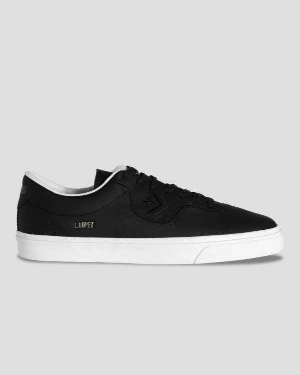 Men\'s Converse CONS Louie Lopez Pro Leather Low Tops Shoes Black | CV-189UTA