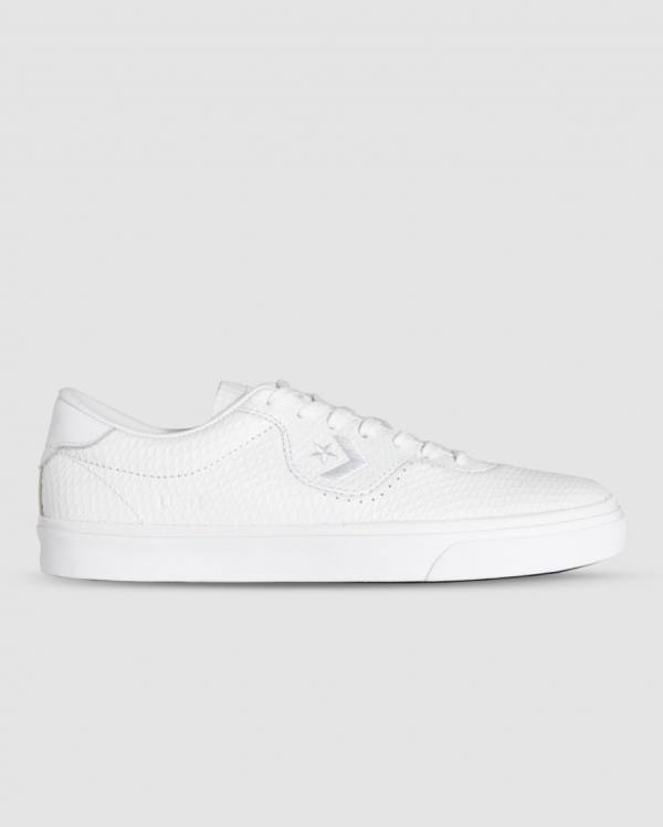 Men\'s Converse CONS Louie Lopez Pro Leather Low Tops Shoes White | CV-403NSH