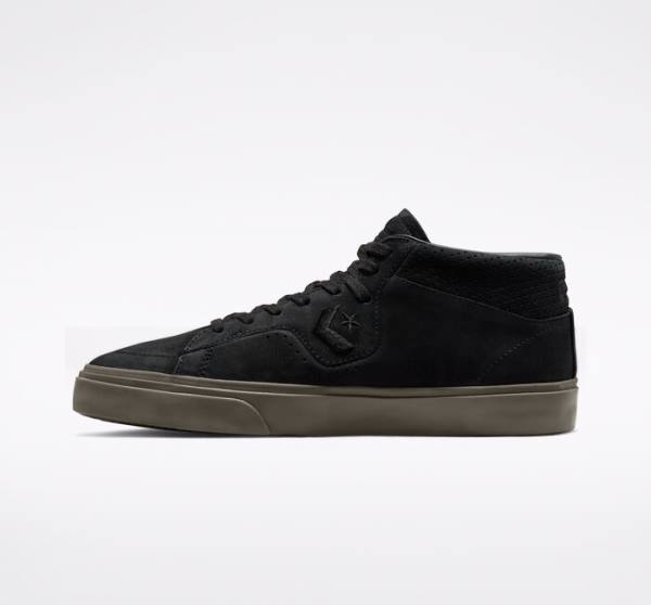 Men's Converse CONS Louie Lopez Pro Nubuck Leather Skate Shoes Black / Light Brown | CV-243GDV