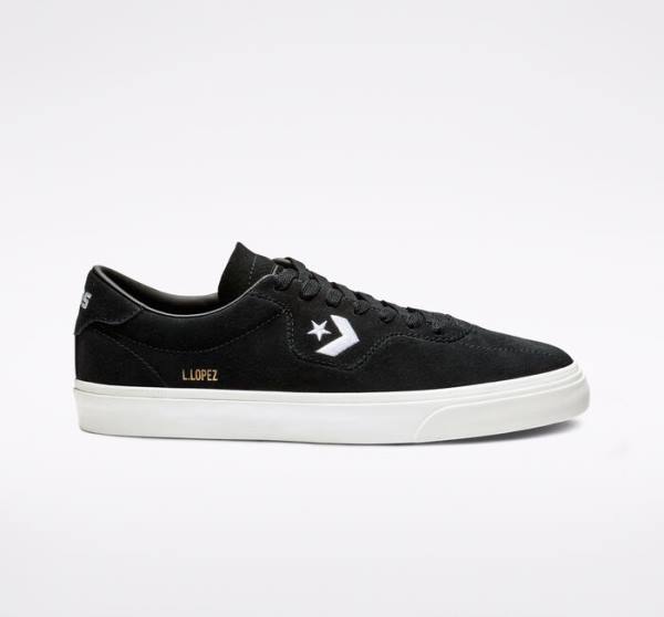 Men\'s Converse CONS Louie Lopez Pro Skate Shoes Black / White | CV-420SUN