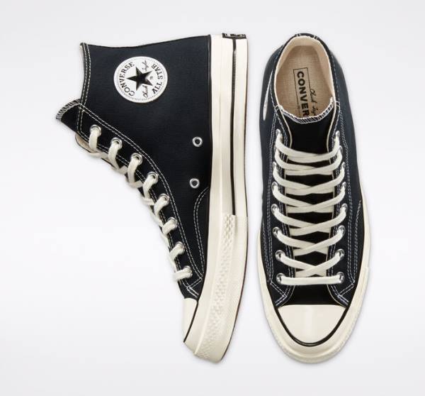 Men's Converse Chuck 70 High Tops Shoes Black | CV-042MUI