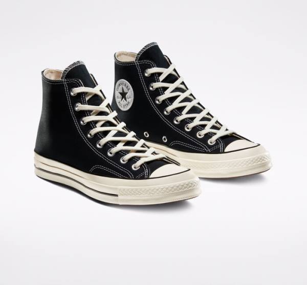 Men's Converse Chuck 70 High Tops Shoes Black | CV-042MUI