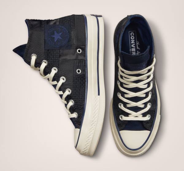 Men's Converse Chuck 70 It's Possible High Tops Shoes Black / Navy | CV-074BXG