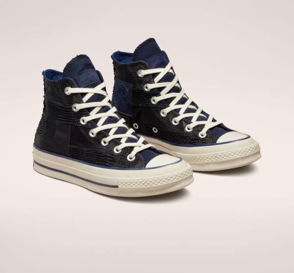 Men's Converse Chuck 70 It's Possible High Tops Shoes Black / Navy | CV-074BXG