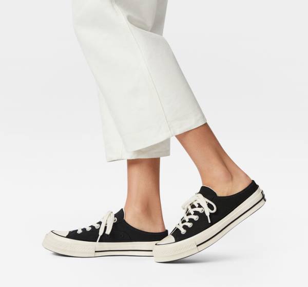 Men's Converse Chuck 70 Mule Low Tops Shoes Black | CV-865IEQ