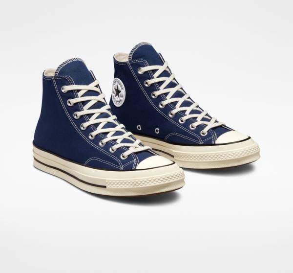 Men's Converse Chuck 70 Pastel Polyester High Tops Shoes Navy / Black | CV-165VBX