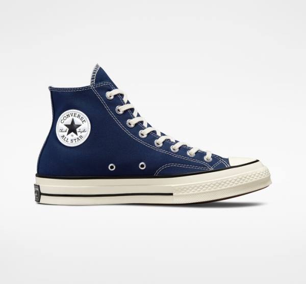 Men\'s Converse Chuck 70 Pastel Polyester High Tops Shoes Navy / Black | CV-165VBX