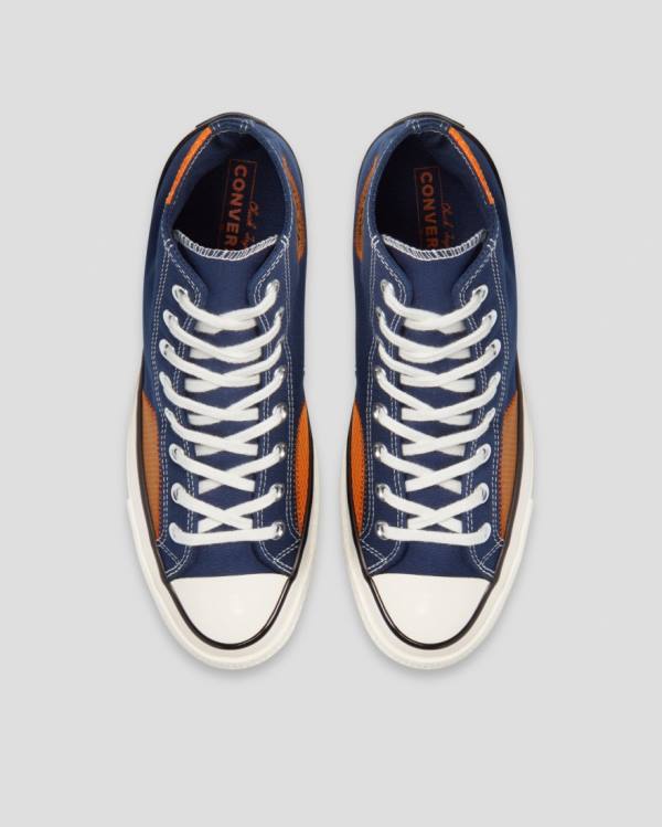 Men's Converse Chuck 70 Ripstop High Tops Shoes Blue | CV-069RDO