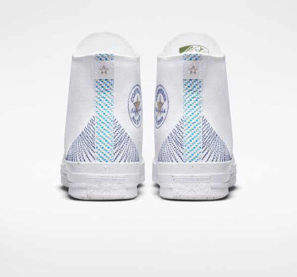 Men's Converse Chuck 70 Stitched High Tops Shoes White / Indigo | CV-309SDX