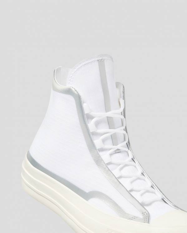 Men's Converse Chuck 70 Tape Seam High Tops Shoes White | CV-597GQL