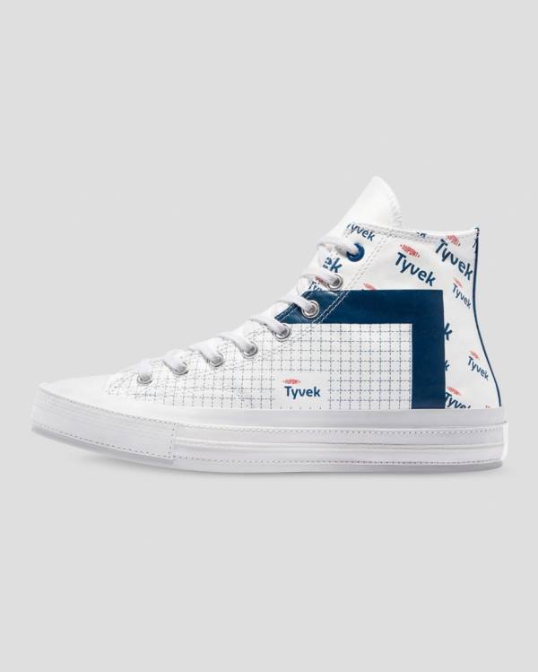 Men's Converse Chuck 70 Tyvek High Tops Shoes White | CV-125CIX