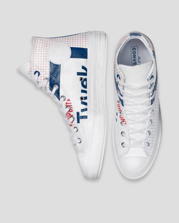 Men's Converse Chuck 70 Tyvek High Tops Shoes White | CV-125CIX