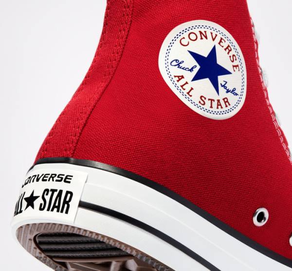 Men's Converse Chuck Taylor All Star Classic High Tops Shoes Red | CV-271DLY