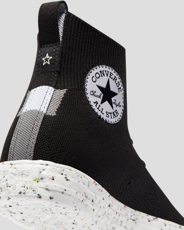 Men's Converse Chuck Taylor All Star Crater Renew Knit High Tops Shoes Black | CV-764FMJ