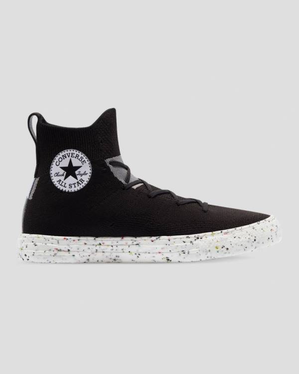 Men\'s Converse Chuck Taylor All Star Crater Renew Knit High Tops Shoes Black | CV-764FMJ