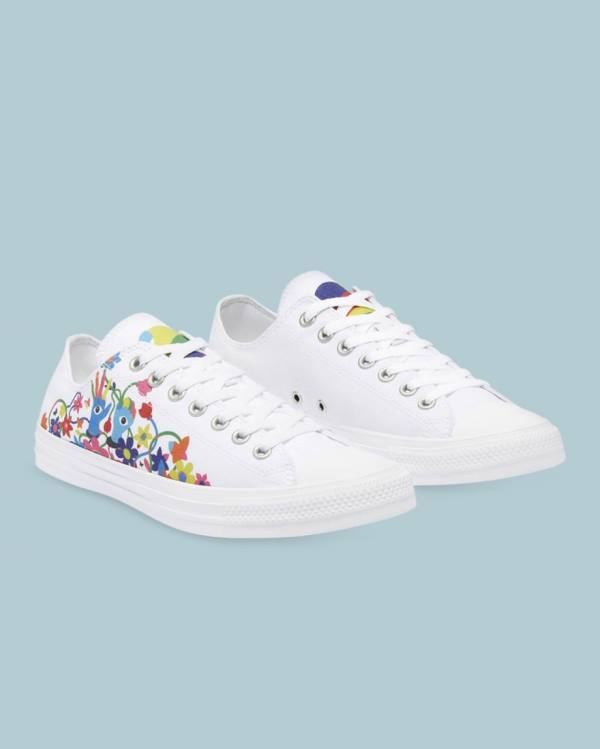 Men's Converse Chuck Taylor All Star Pride Low Tops Shoes White | CV-368OIV