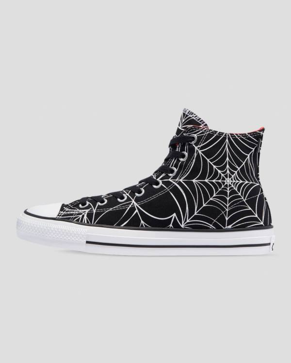 Men's Converse Chuck Taylor All Star Pro Roll Up High Tops Shoes Black | CV-125XTV