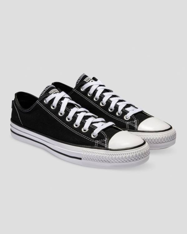 Men's Converse Chuck Taylor All Star Pro Canvas Low Tops Shoes Black | CV-476MTH